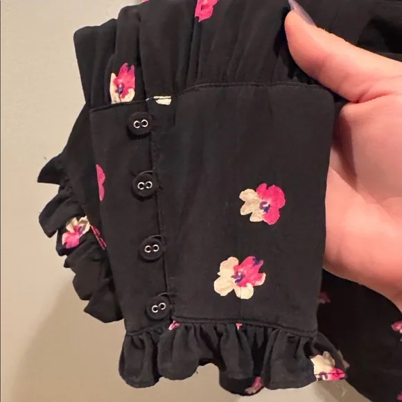 Rebecca Taylor Floriana Stretch Floral Blouse 10 - Picture 6 of 9